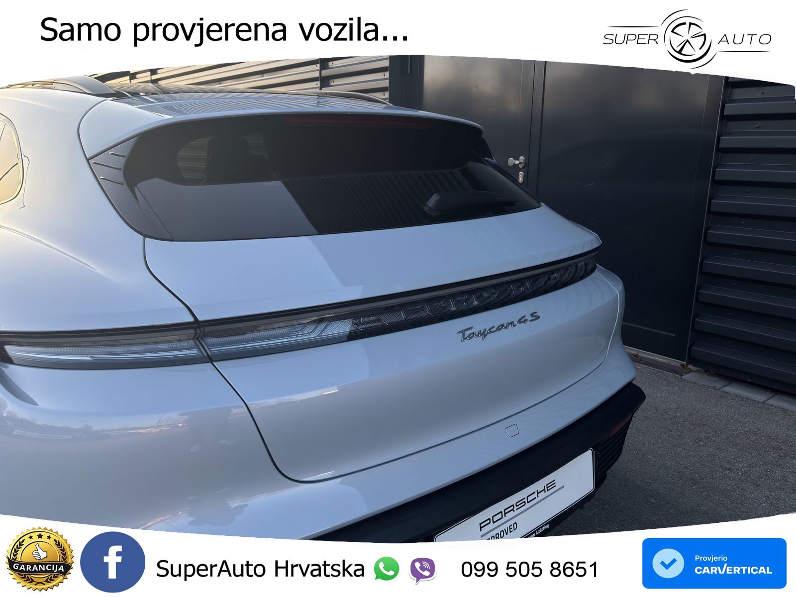 Porsche Taycan Sport Turismo 4S 105 kWh (598 KS)