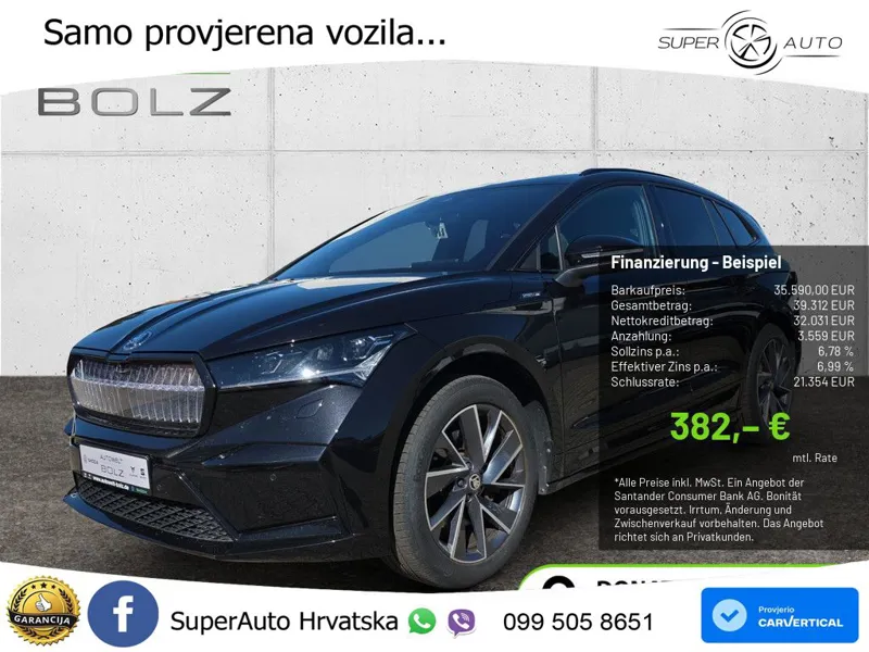Škoda Enyaq iV 80 82 kWh (204 KS) SportLine LED+GR SJED+ACC