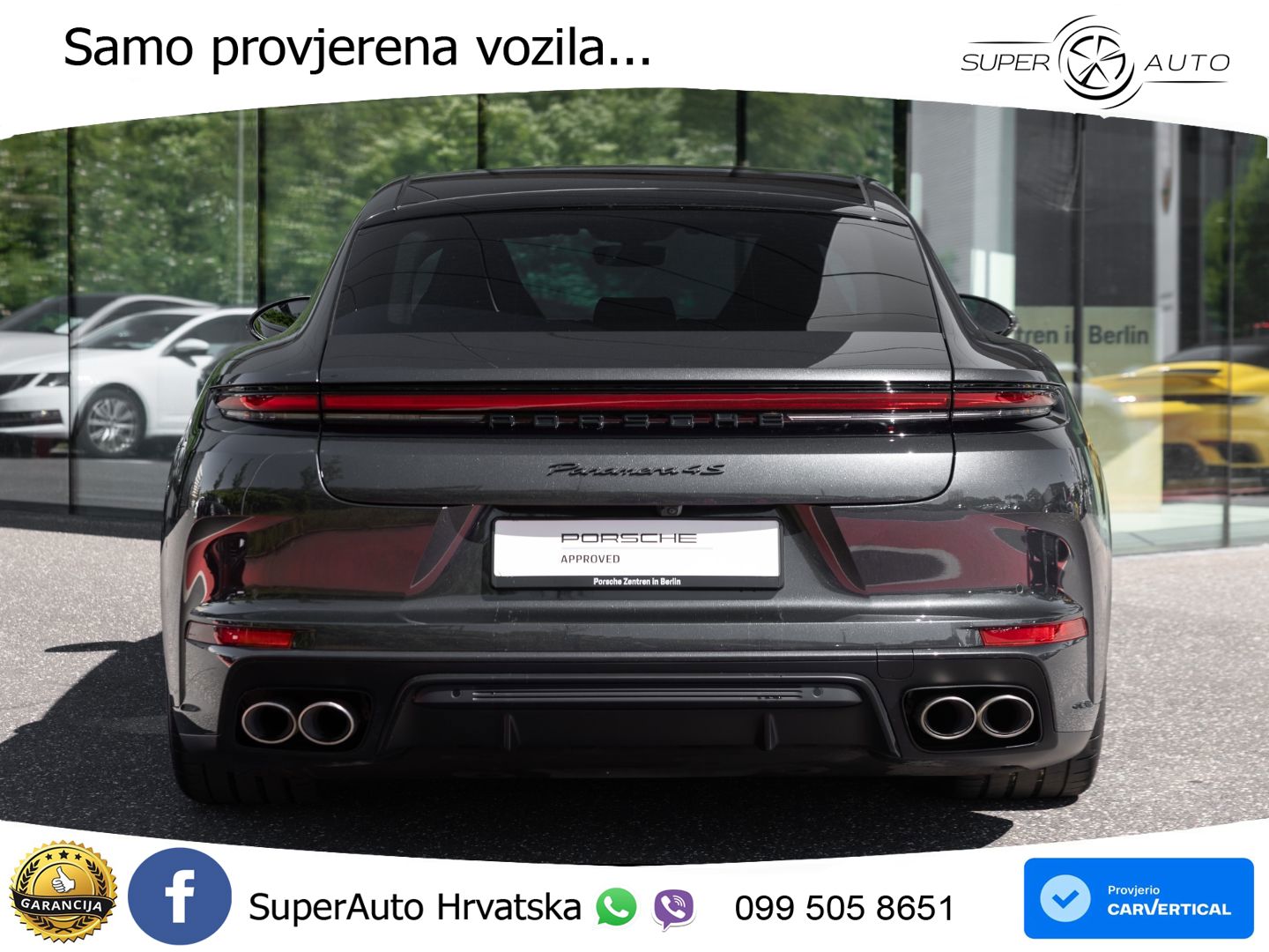 Porsche Panamera 4S 2.9 V6 (544 KS) E-Hybrid PDK ACC+HEAD+4xGR SJED+360+PANO
