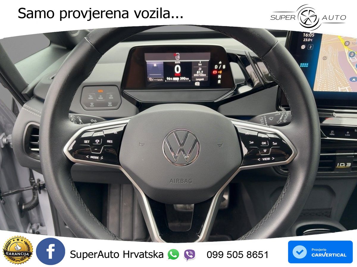 Volkswagen ID.3 Pro 62 kWh (204 KS) LED+GR SJED+ACC