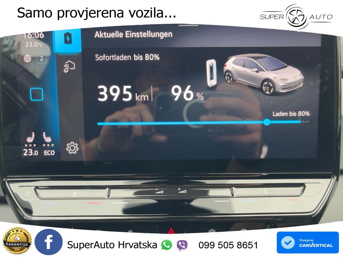 Volkswagen ID.3 Pro 62 kWh (204 KS) LED+GR SJED+ACC