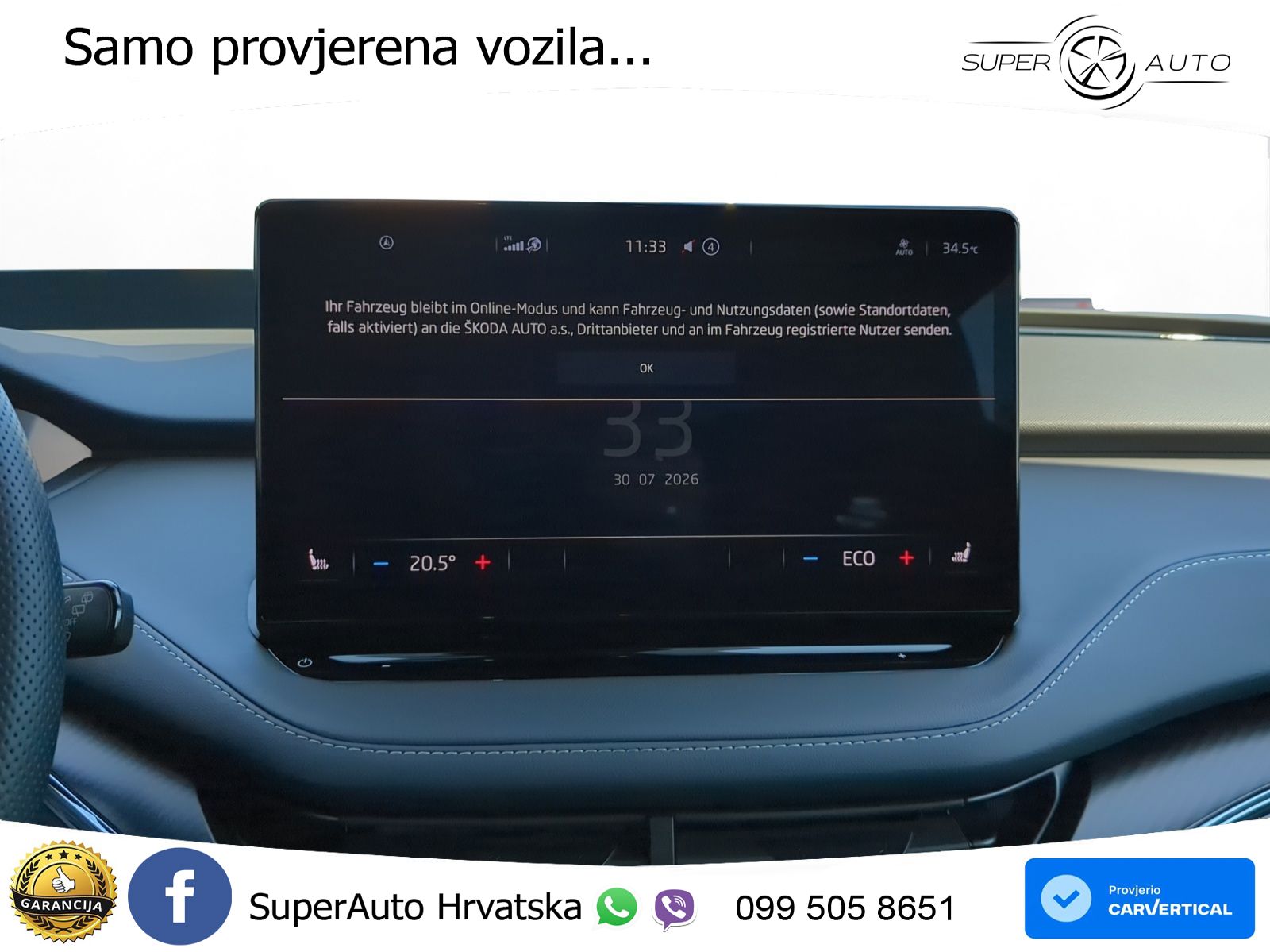Škoda Enyaq iV 80x 82 kWh (265 KS) AWD SportLine LED+GR SJED+ACC