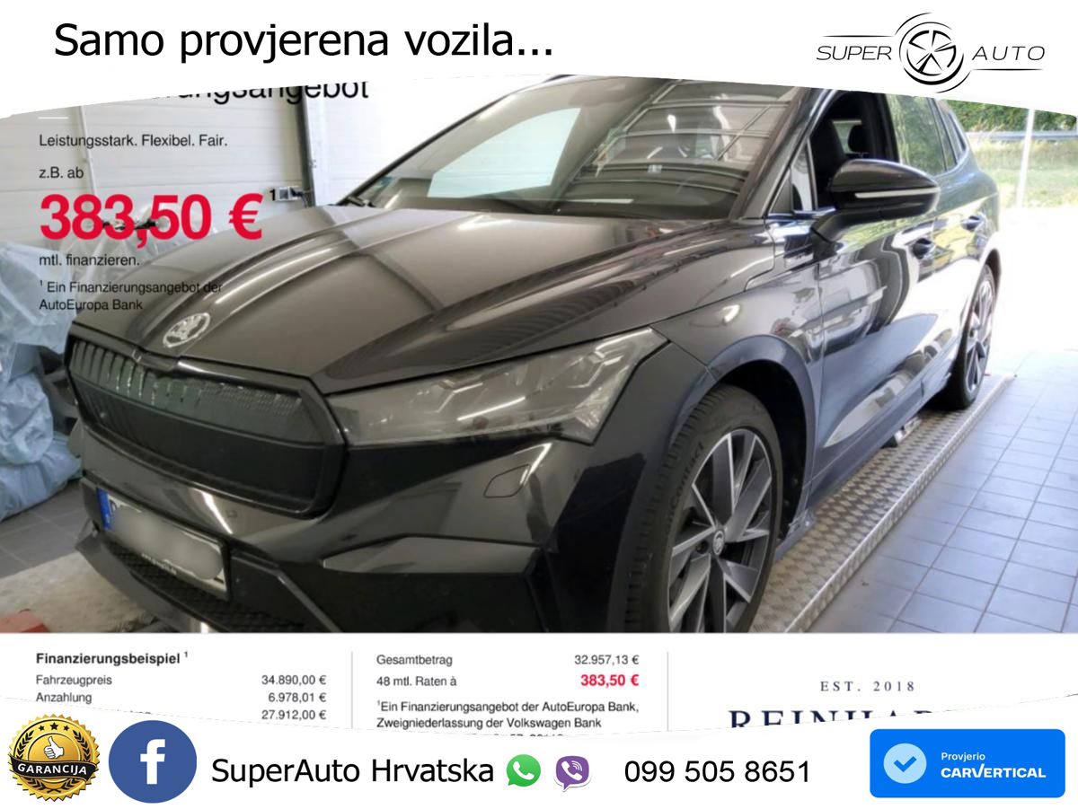 Škoda Enyaq iV 80 82 kWh (204 KS) SportLine LED+GR SJED+ACC