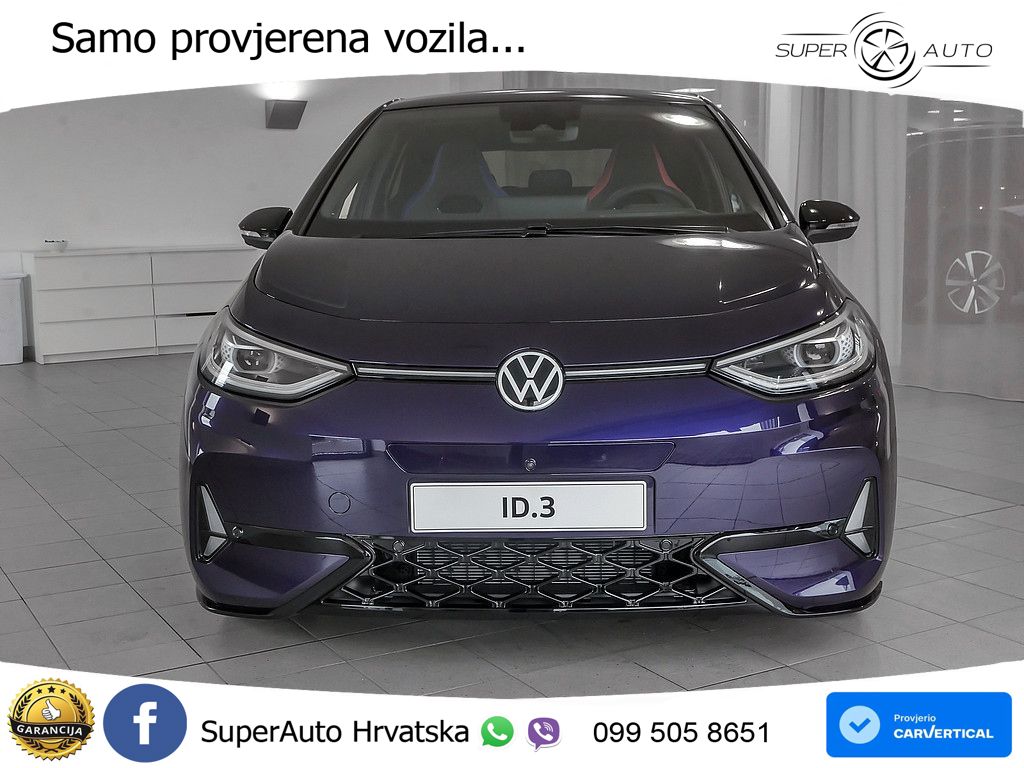 Volkswagen ID.3 GTX Performance 84 kWh (326 KS) LED+GR SJED+ACC