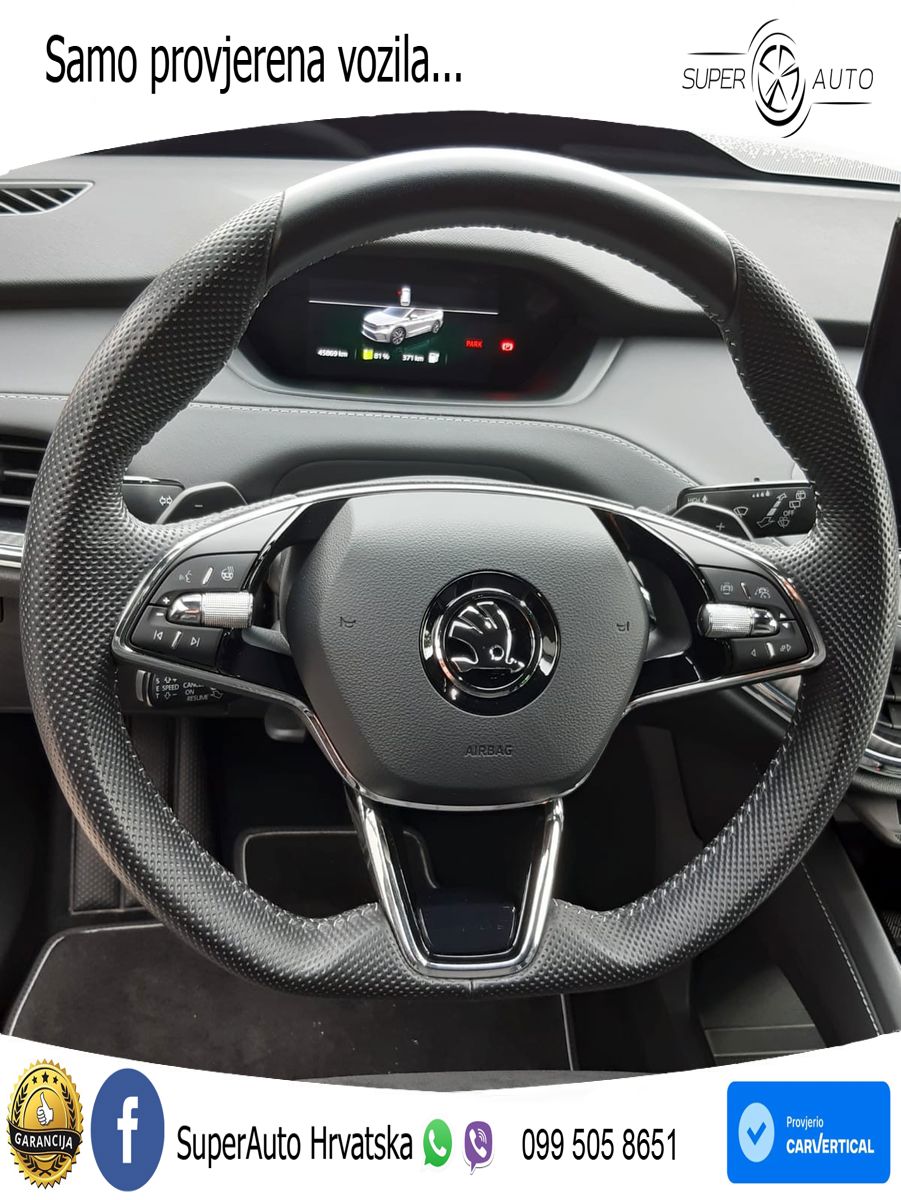Škoda Enyaq iV 80 82 kWh (204 KS) SportLine LED+GR SJED+ACC