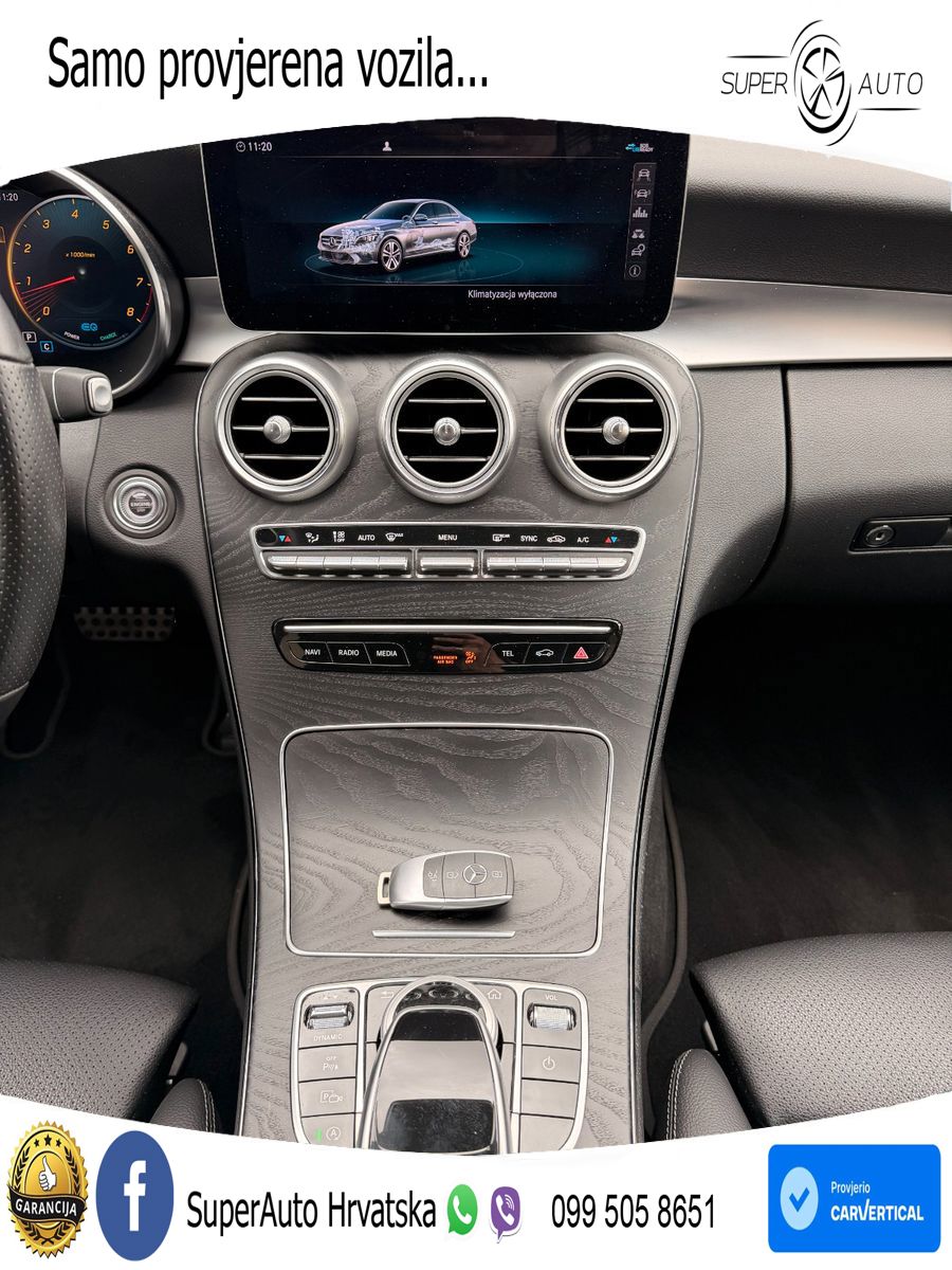 Mercedes-Benz C200 AMG line LED+GR SJED+ACC