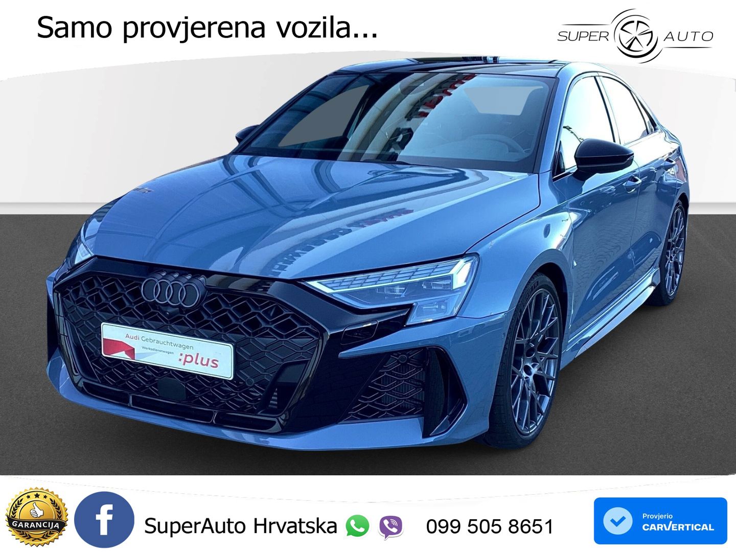 Audi RS3 Sedan 2.5 TFSI (400 KS) quattro S tronic LED+GR SJED+ACC