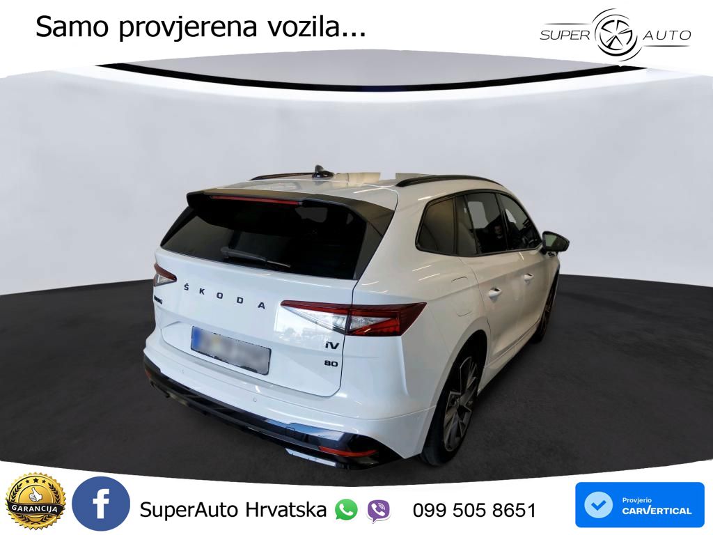 Škoda Enyaq iV 80 82 kWh (204 KS) SportLine LED+GR SJED+ACC