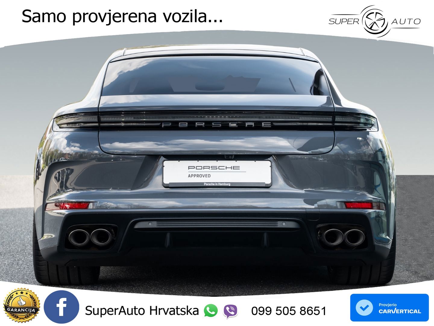 Porsche Panamera 4 2.9 V6 (470 KS) E-Hybrid PDK ZRAČNI+ACC+GR SJED+KAM+PANO