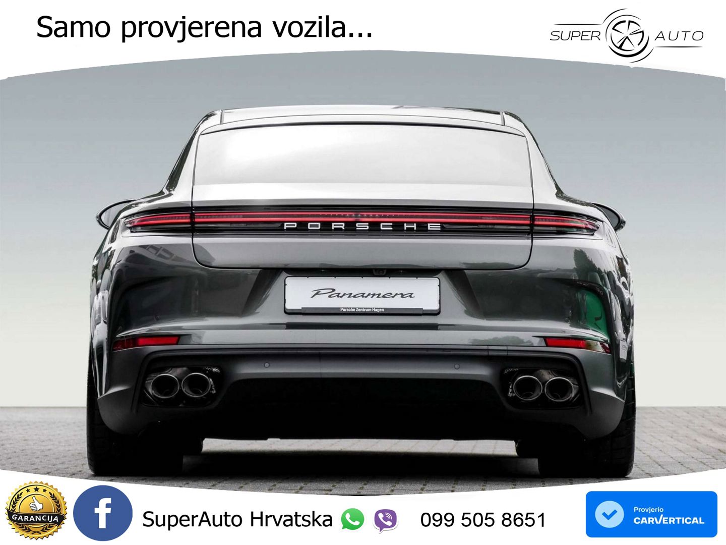Porsche Panamera 4S 2.9 V6 (544 KS) E-Hybrid PDK ZRAČNI+ACC+GR SJED+KAM+PANO