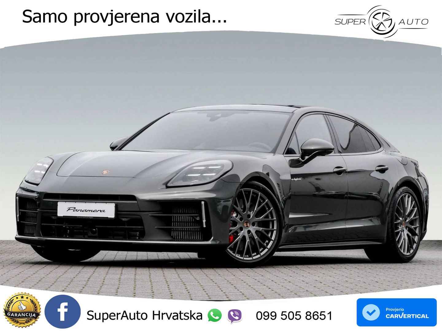 Porsche Panamera 4S 2.9 V6 (544 KS) E-Hybrid PDK ZRAČNI+ACC+GR SJED+KAM+PANO
