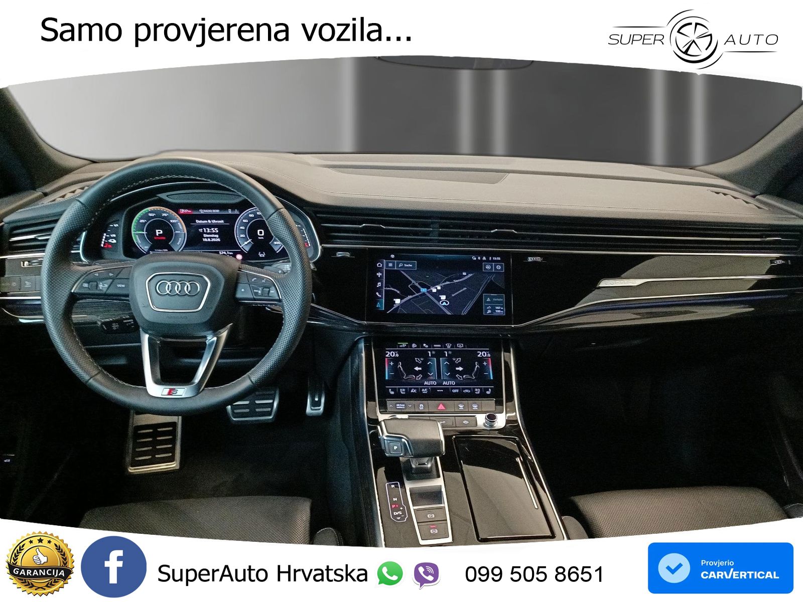 Audi Q8 55 TFSIe V6 (381 KS) quattro tiptronic 2x S line LED+GR SJED+ACC