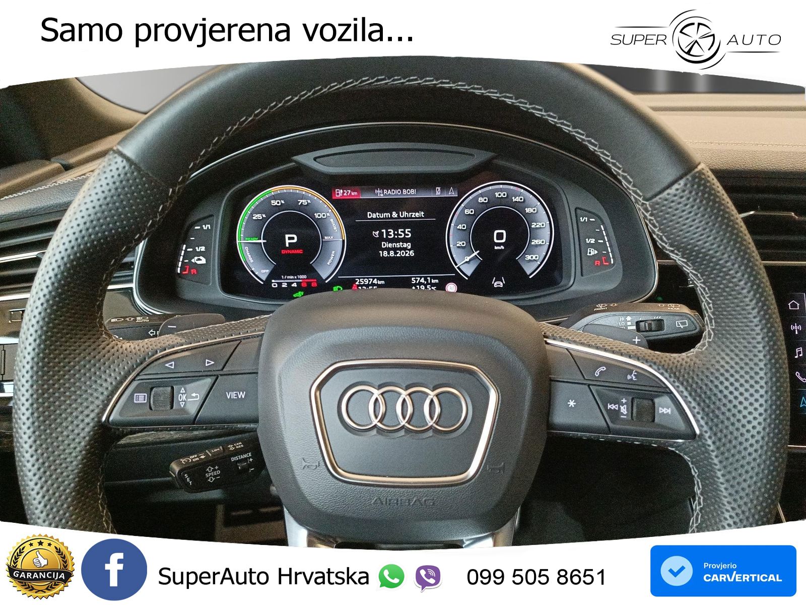 Audi Q8 55 TFSIe V6 (381 KS) quattro tiptronic 2x S line LED+GR SJED+ACC
