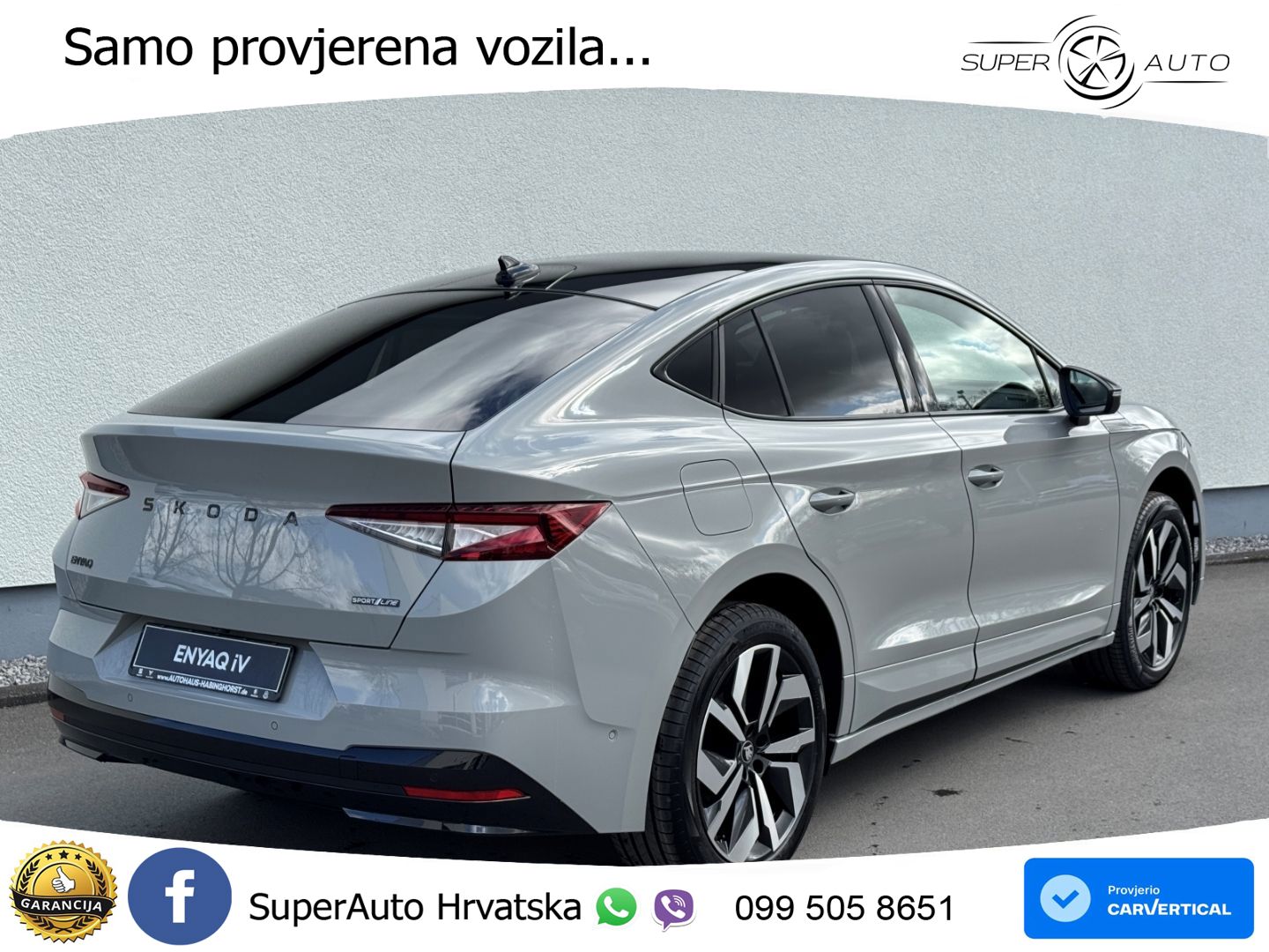 Škoda Enyaq Coupe iV 85 82 kWh (286 KS) SportLine LED+GR SJED+ACC
