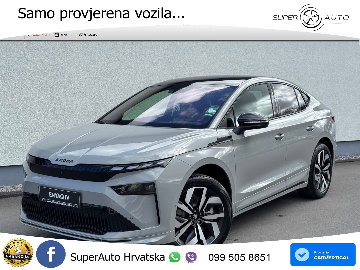 Škoda Enyaq Coupe iV 85 82 kWh (286 KS) SportLine LED+GR SJED+ACC