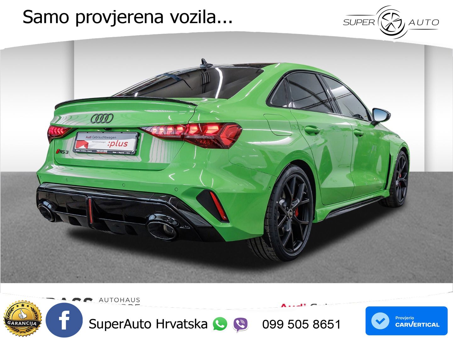 Audi RS3 Sedan 2.5 TFSI (400 KS) quattro S tronic LED+GR SJED+ACC