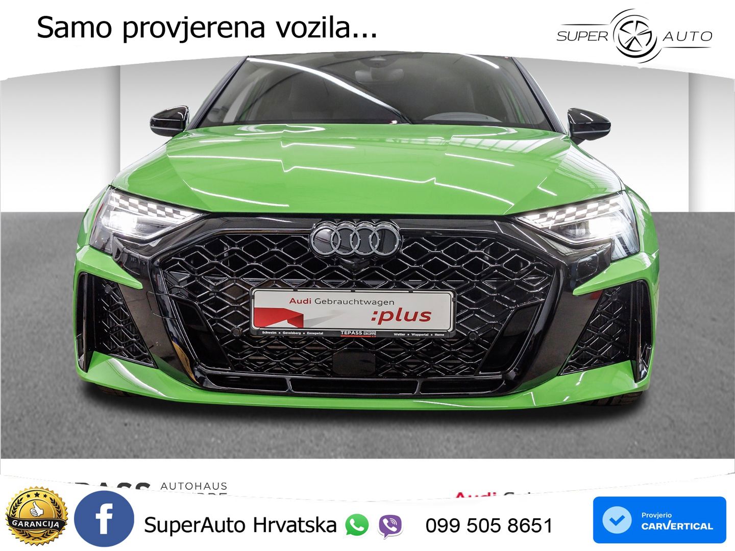 Audi RS3 Sedan 2.5 TFSI (400 KS) quattro S tronic LED+GR SJED+ACC
