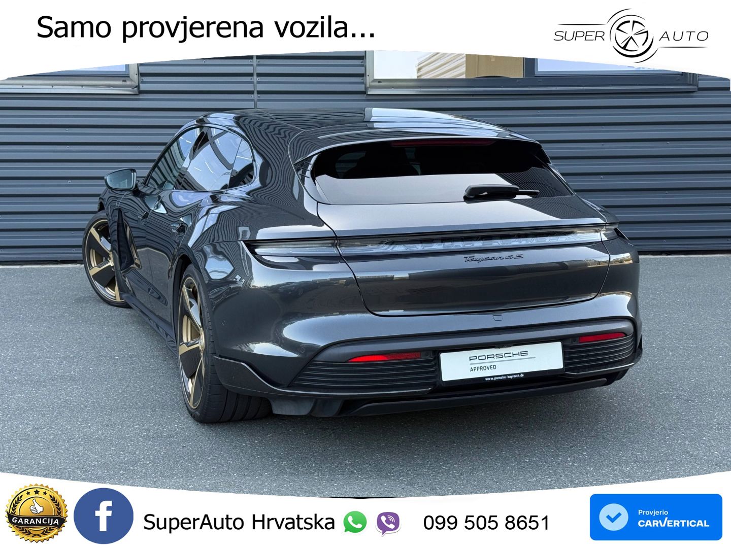 Porsche Taycan Sport Turismo 4S Performance Plus 93.4 kWh (571 KS)