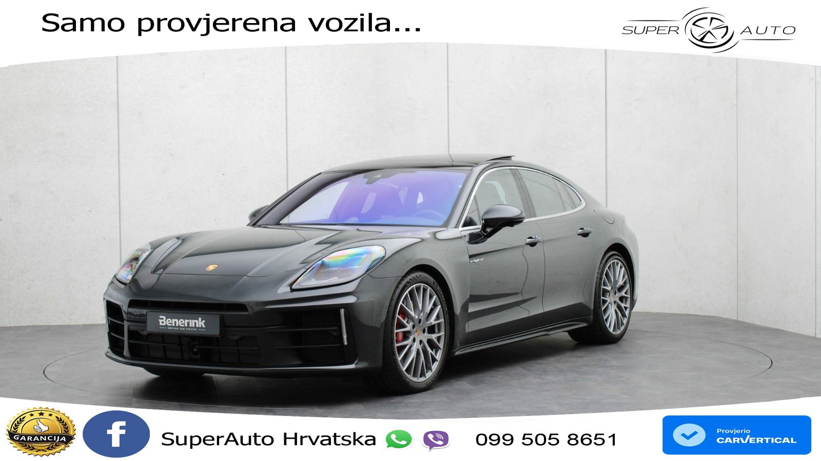 Porsche Panamera 4S 2.9 V6 (544 KS) E-Hybrid PDK ZRAČNI+ACC+GR SJED+KAM+PANO