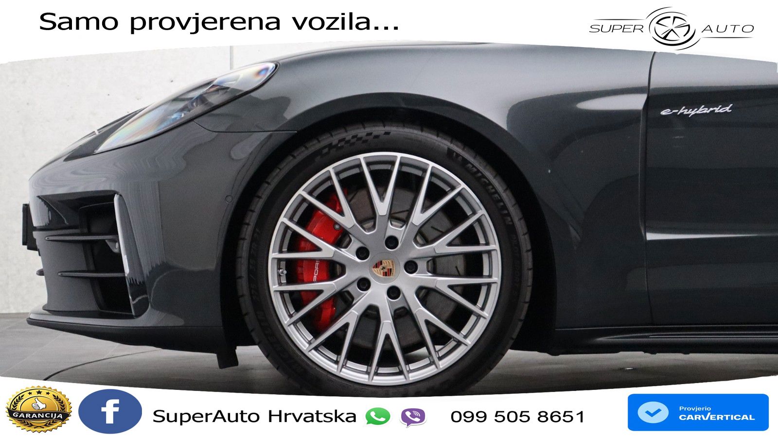 Porsche Panamera 4S 2.9 V6 (544 KS) E-Hybrid PDK ZRAČNI+ACC+GR SJED+KAM+PANO