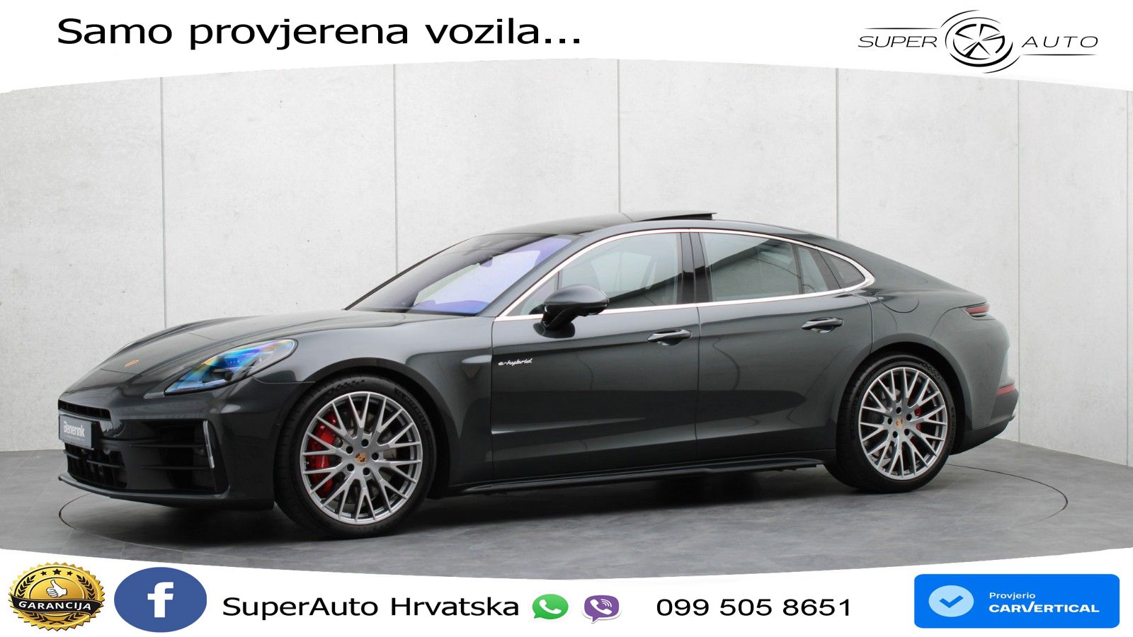 Porsche Panamera 4S 2.9 V6 (544 KS) E-Hybrid PDK ZRAČNI+ACC+GR SJED+KAM+PANO