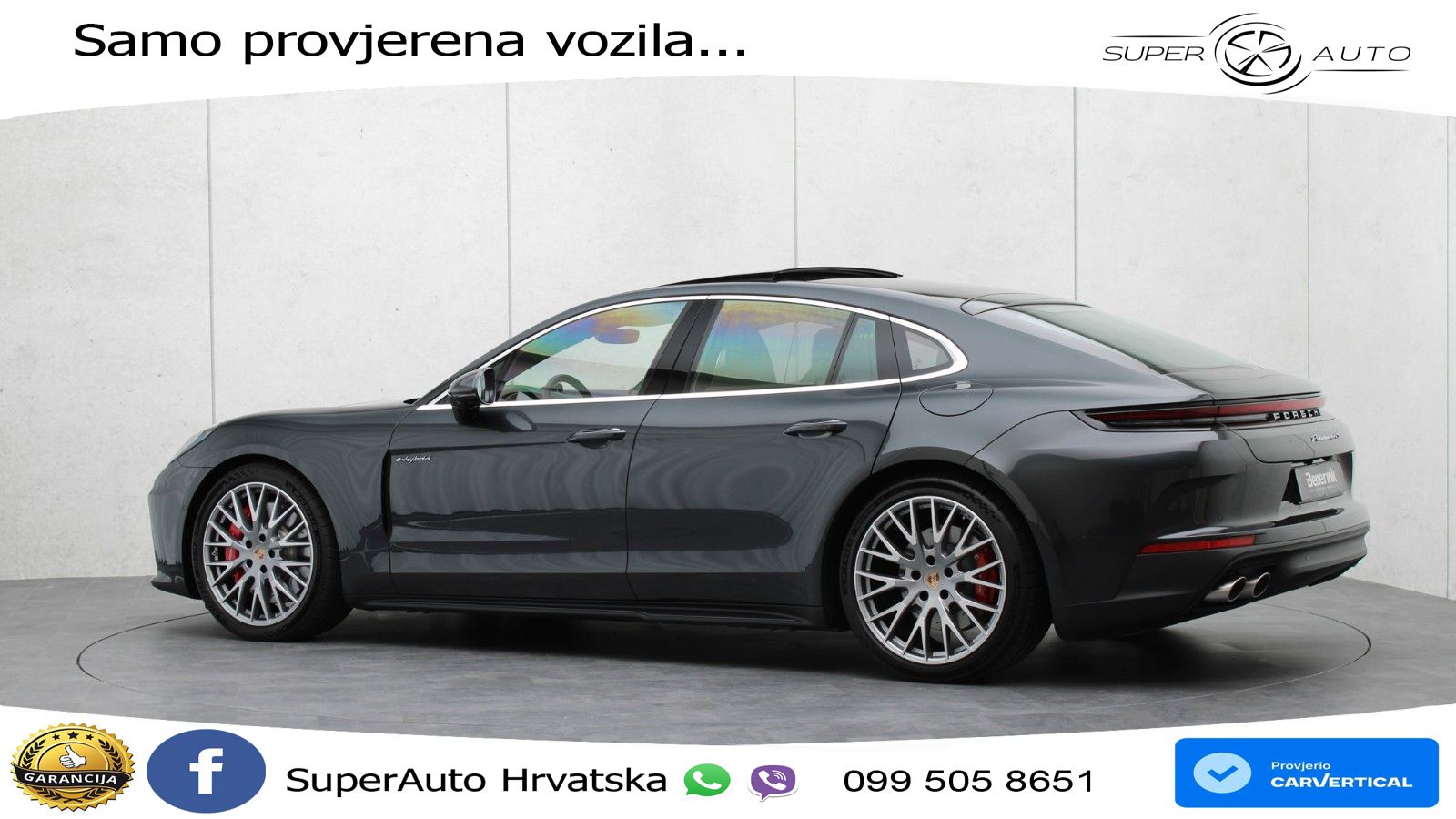 Porsche Panamera 4S 2.9 V6 (544 KS) E-Hybrid PDK ZRAČNI+ACC+GR SJED+KAM+PANO