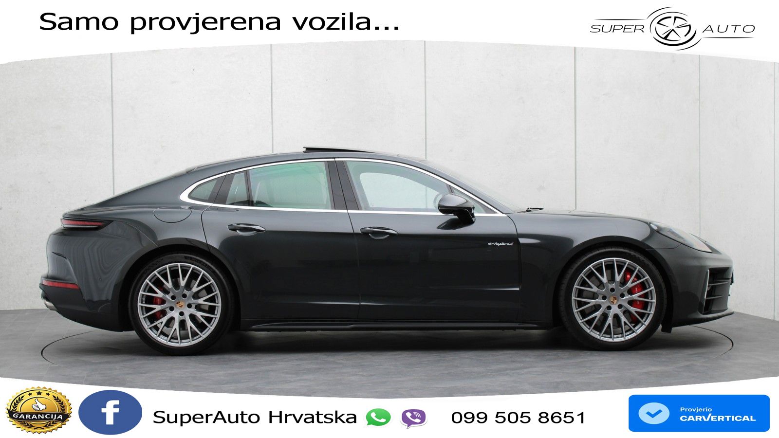 Porsche Panamera 4S 2.9 V6 (544 KS) E-Hybrid PDK ZRAČNI+ACC+GR SJED+KAM+PANO