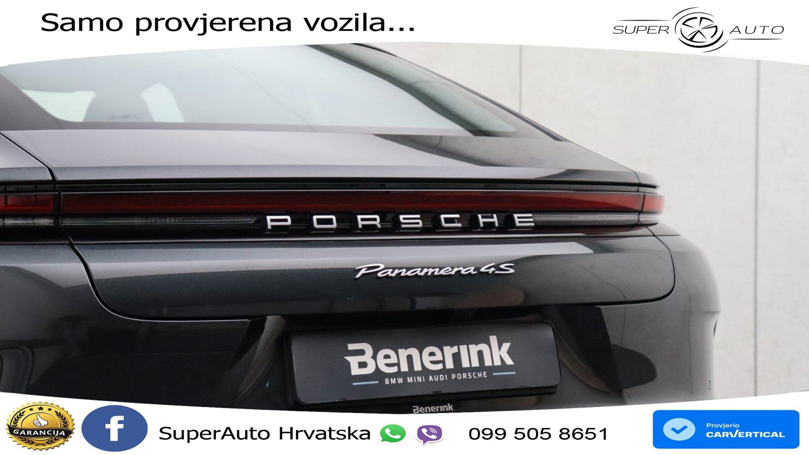 Porsche Panamera 4S 2.9 V6 (544 KS) E-Hybrid PDK ZRAČNI+ACC+GR SJED+KAM+PANO