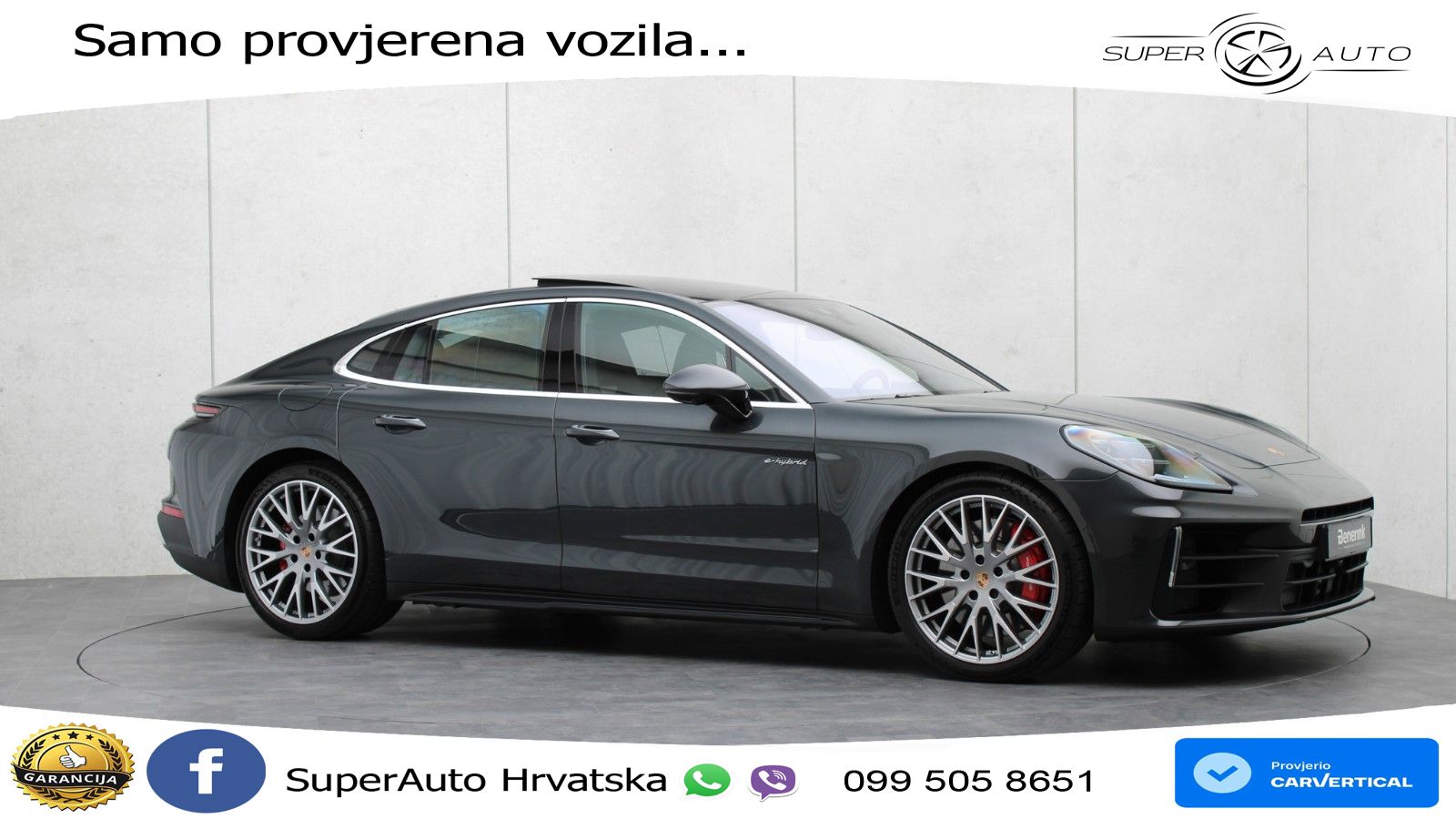 Porsche Panamera 4S 2.9 V6 (544 KS) E-Hybrid PDK ZRAČNI+ACC+GR SJED+KAM+PANO