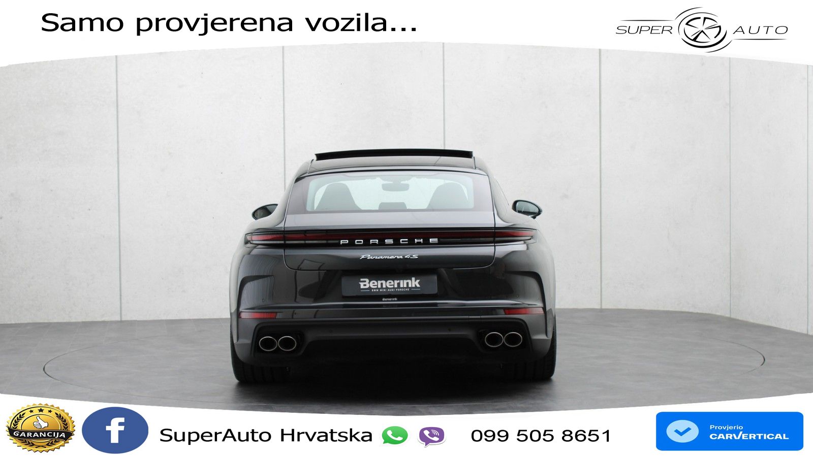 Porsche Panamera 4S 2.9 V6 (544 KS) E-Hybrid PDK ZRAČNI+ACC+GR SJED+KAM+PANO