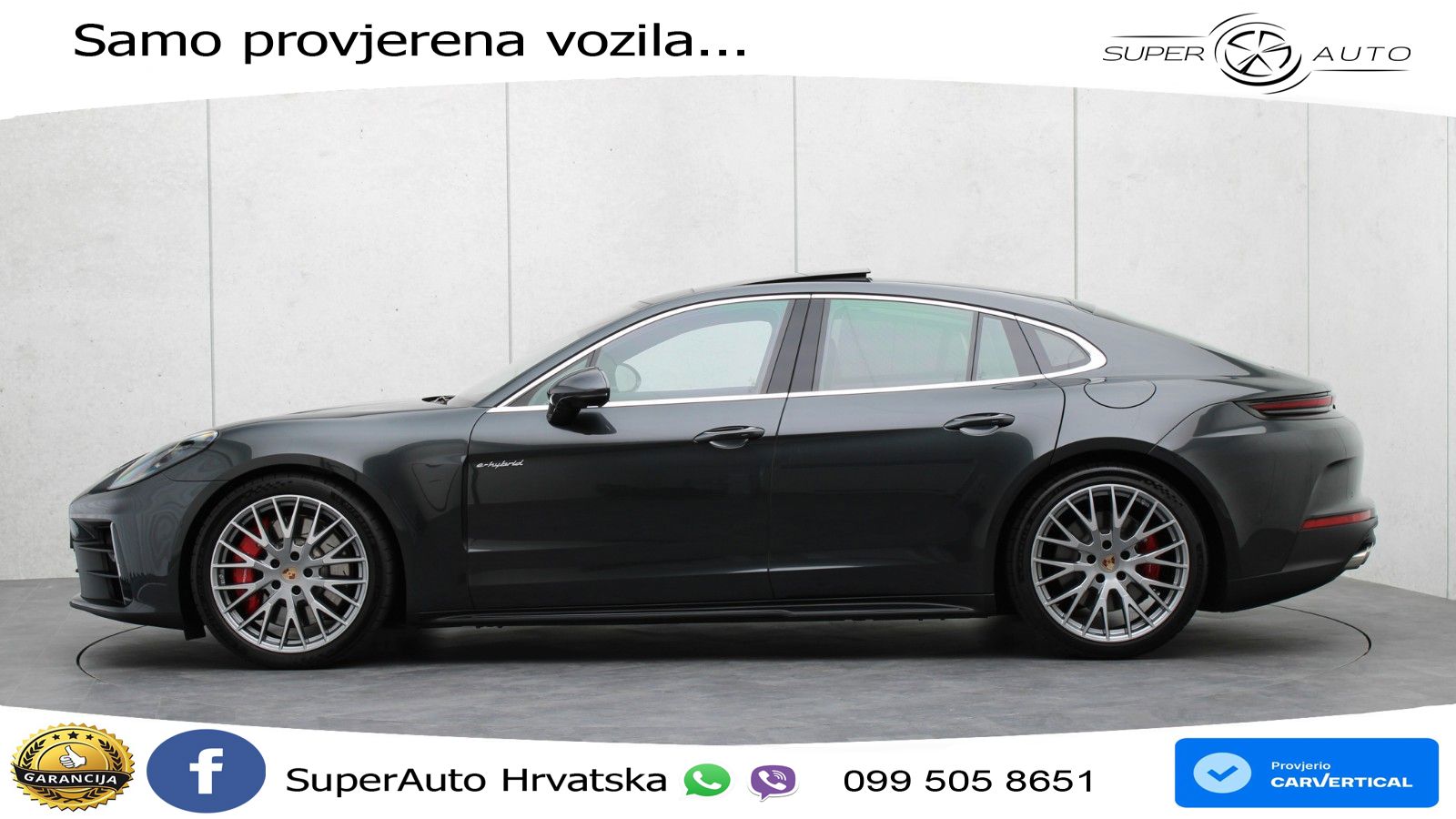 Porsche Panamera 4S 2.9 V6 (544 KS) E-Hybrid PDK ZRAČNI+ACC+GR SJED+KAM+PANO