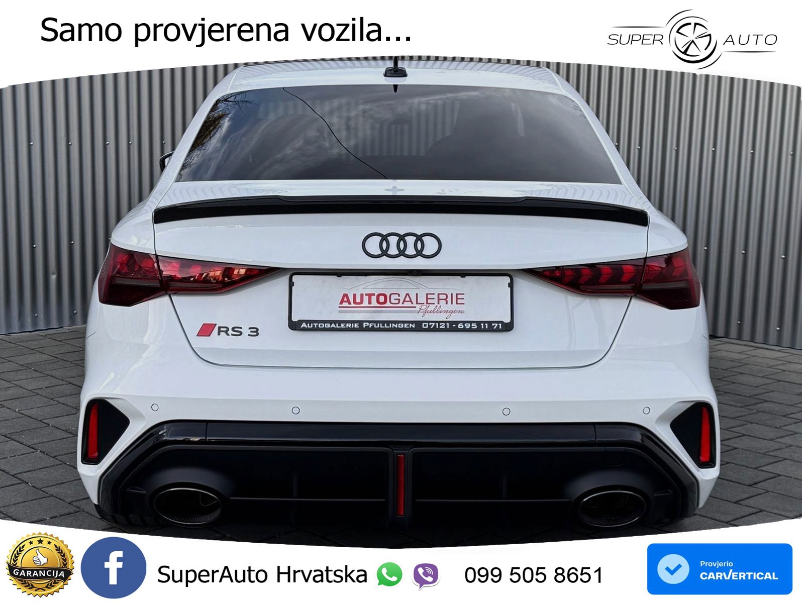 Audi RS3 Sedan 2.5 TFSI (400 KS) quattro S tronic LED+GR SJED+ACC