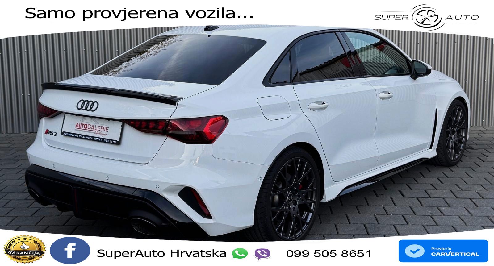 Audi RS3 Sedan 2.5 TFSI (400 KS) quattro S tronic LED+GR SJED+ACC