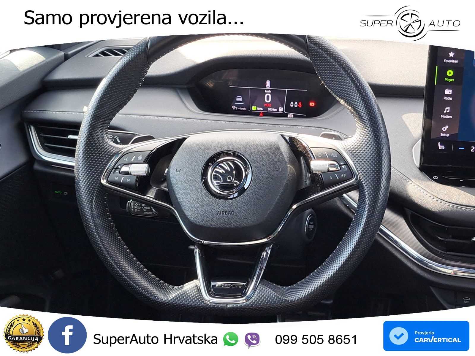 Škoda Enyaq iV 80x 82 kWh (265 KS) AWD SportLine LED+GR SJED+ACC