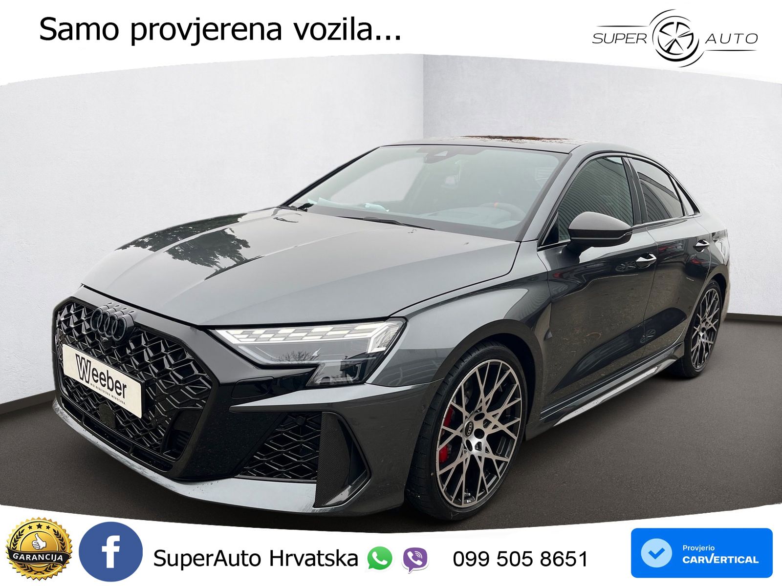 Audi RS3 Sedan 2.5 TFSI (400 KS) quattro S tronic LED+GR SJED+ACC