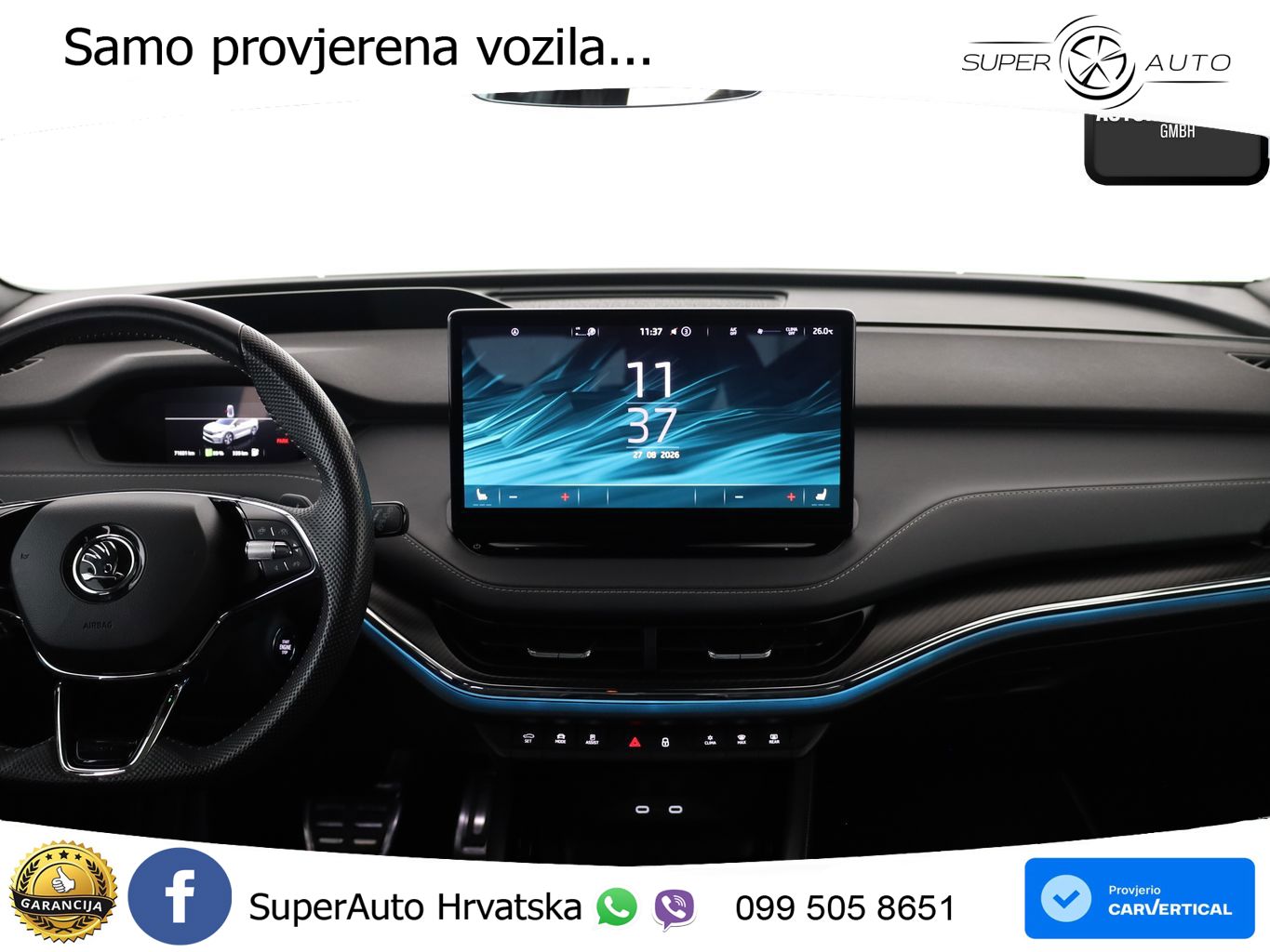 Škoda Enyaq Coupe iV 80 82 kWh (204 KS) SportLine LED+GR SJED+ACC