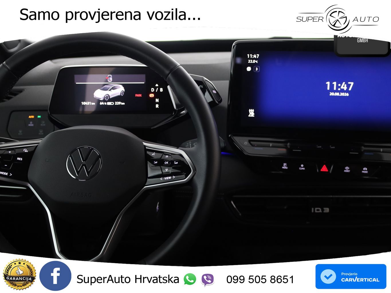 Volkswagen ID.3 Pro 62 kWh (204 KS)