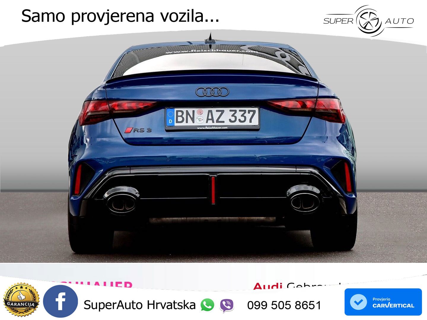 Audi RS3 Sedan 2.5 TFSI (400 KS) quattro S tronic LED+GR SJED+ACC