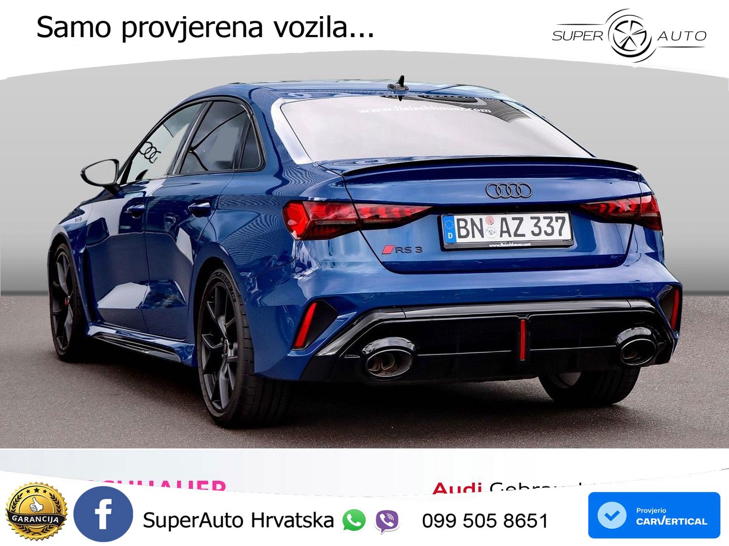 Audi RS3 Sedan 2.5 TFSI (400 KS) quattro S tronic LED+GR SJED+ACC