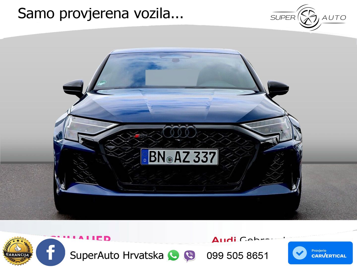 Audi RS3 Sedan 2.5 TFSI (400 KS) quattro S tronic LED+GR SJED+ACC