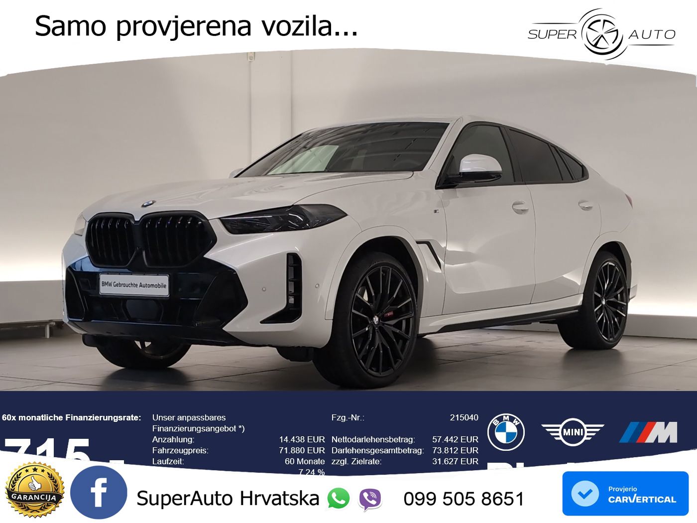 BMW X6 30d (298 KS) xDrive Steptronic M Sport LED+GR SJED+ACC