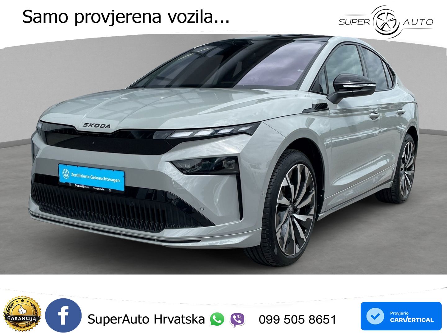 Škoda Enyaq Coupe iV 85 82 kWh (286 KS) SportLine LED+GR SJED+ACC