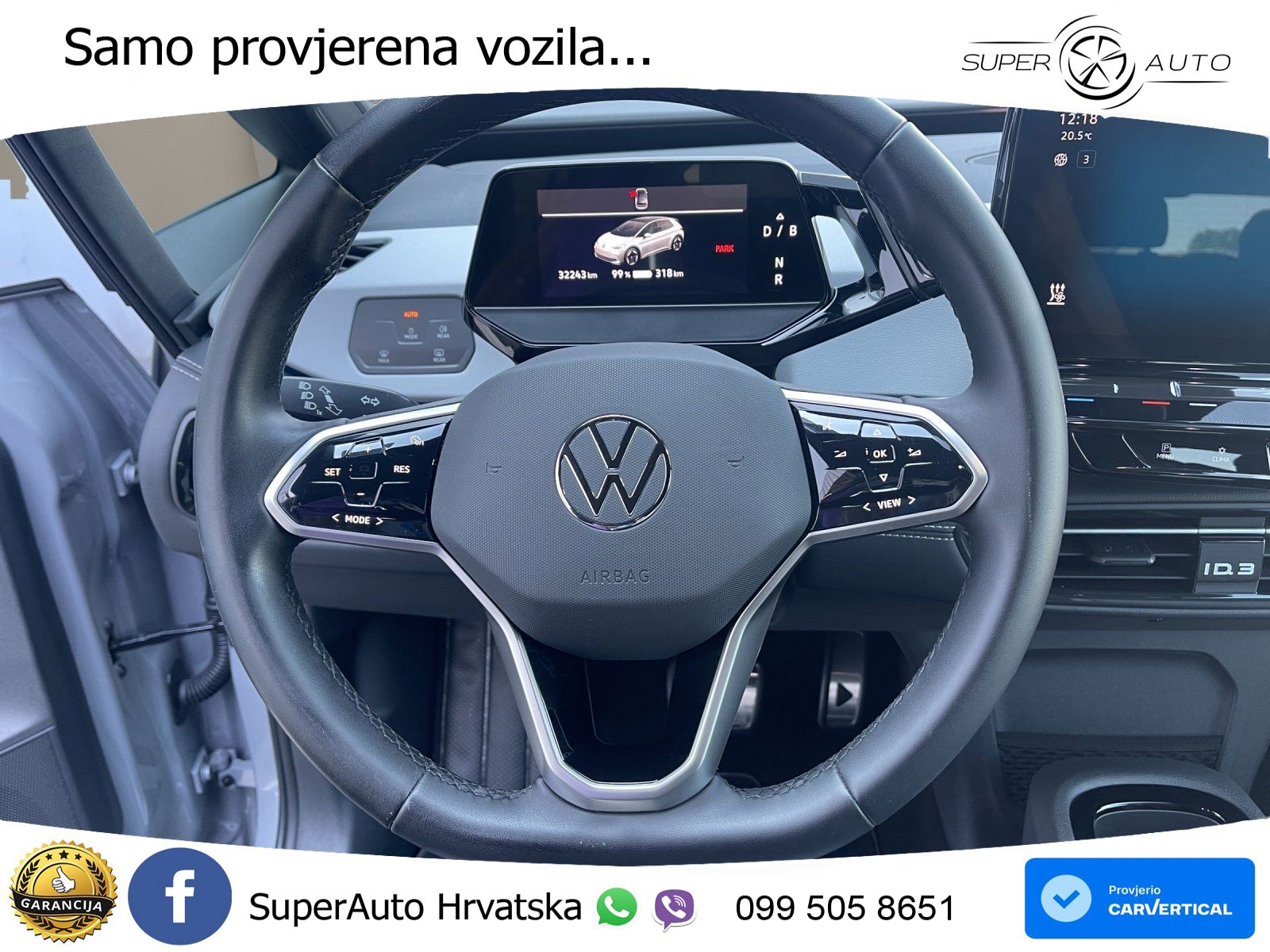 Volkswagen ID.3 Pro 62 kWh (204 KS) LED+GR SJED+ACC