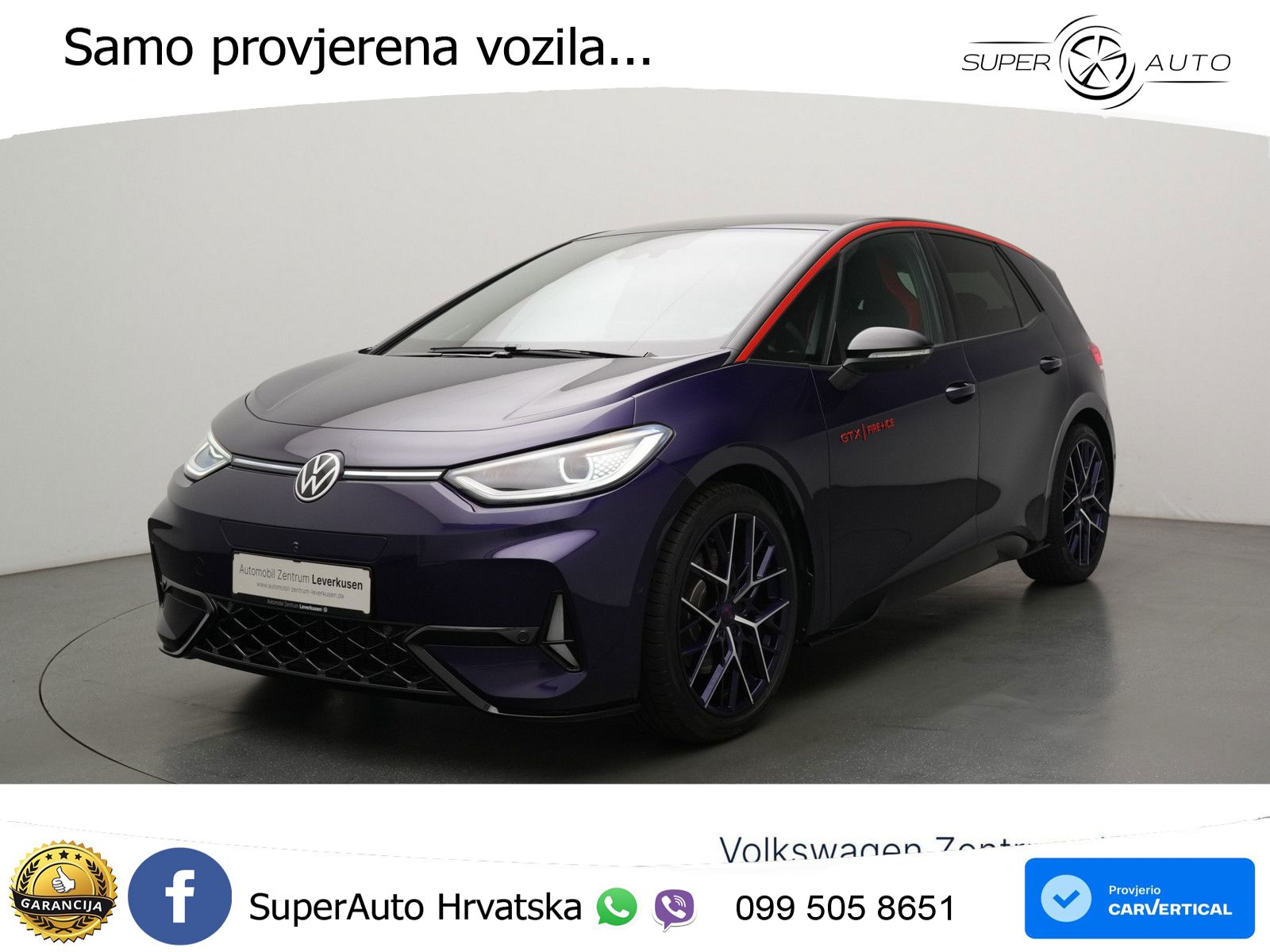 Volkswagen ID.3 GTX Performance 84 kWh (326 KS) LED+GR SJED+ACC