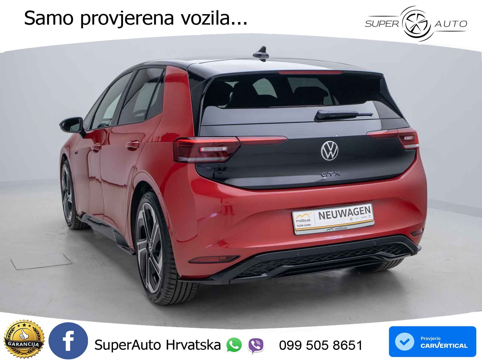 Volkswagen ID.3 GTX 84 kWh (286 KS) LED+GR SJED+ACC