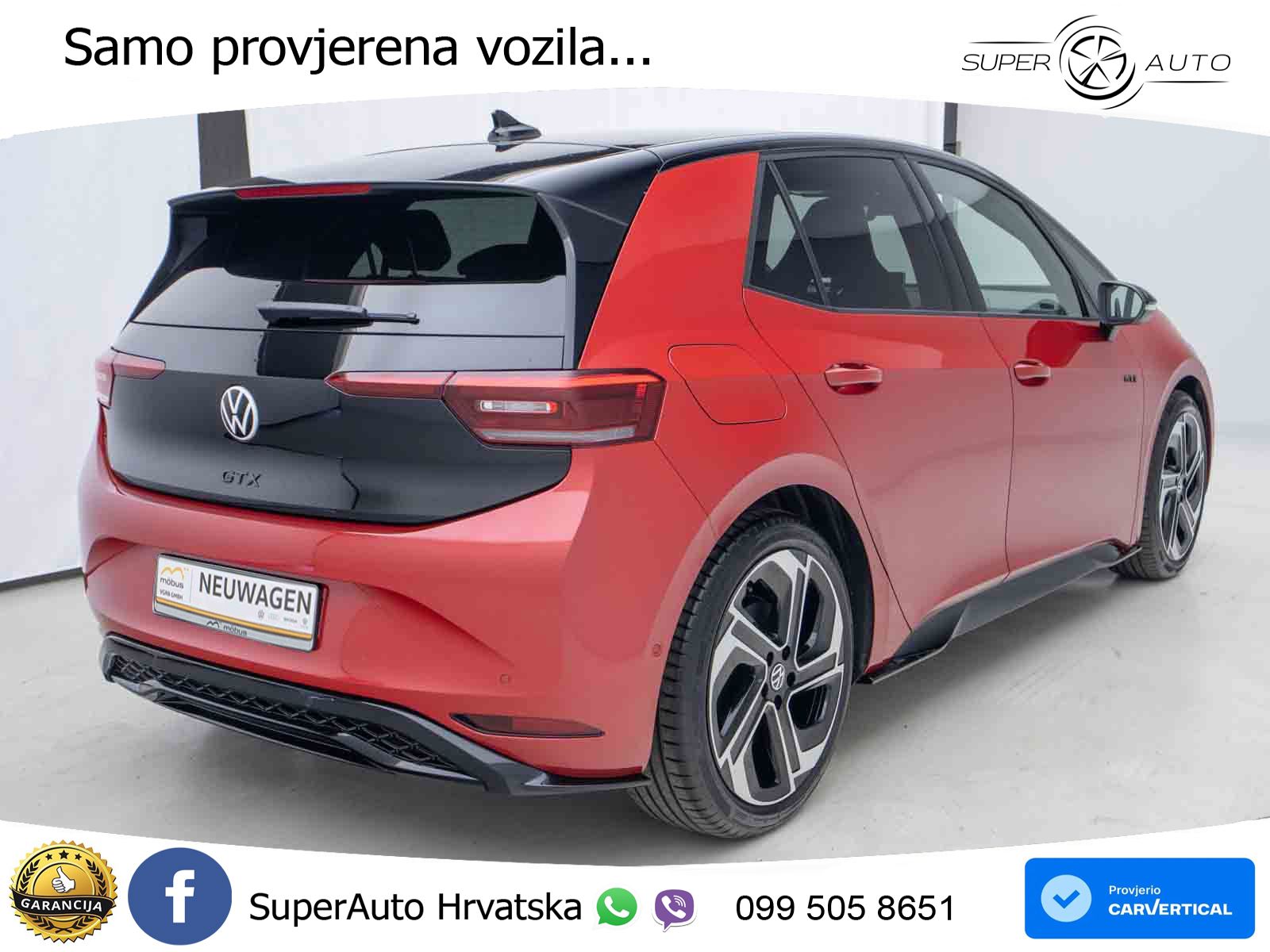 Volkswagen ID.3 GTX 84 kWh (286 KS) LED+GR SJED+ACC