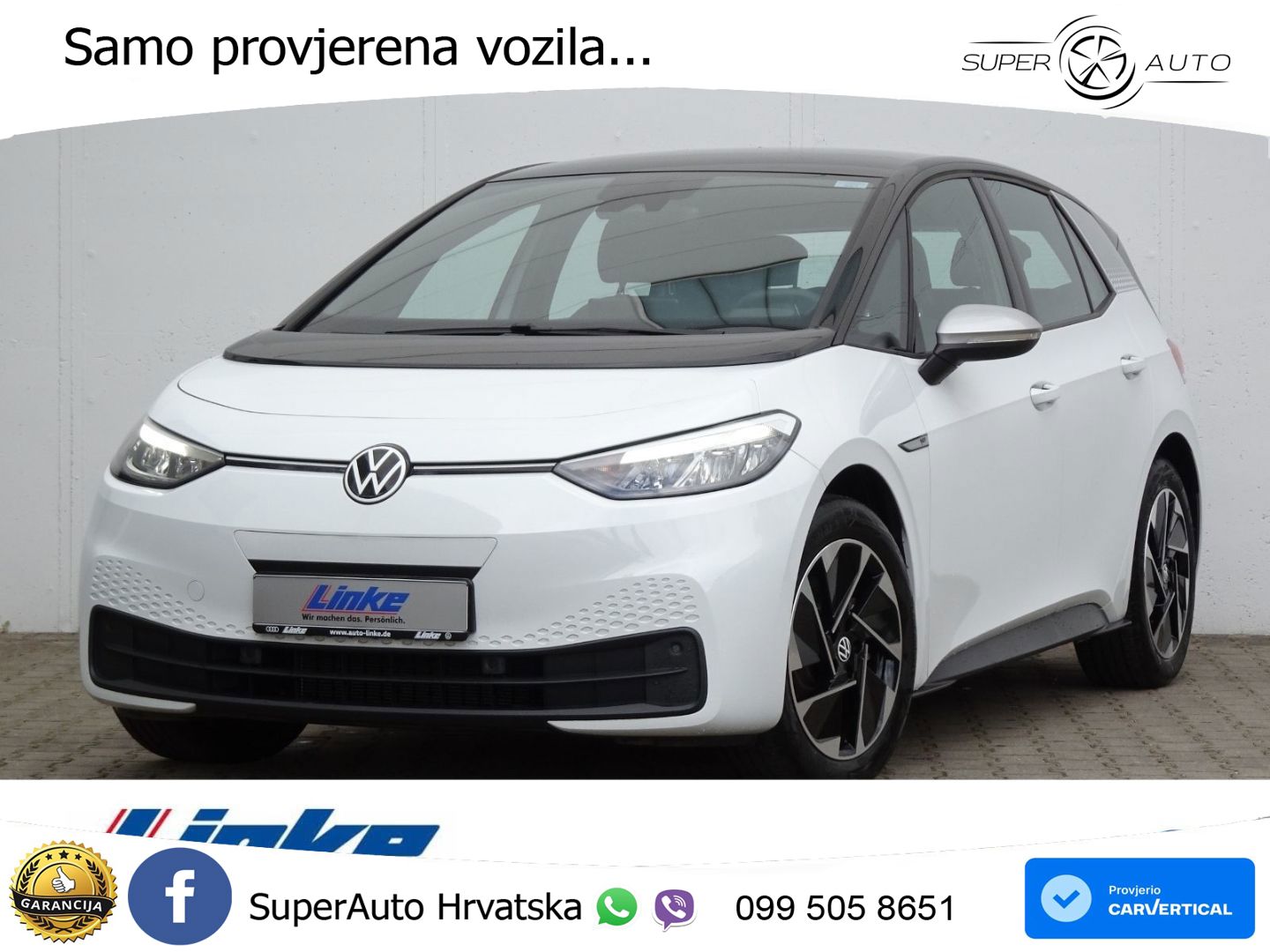 Volkswagen ID.3 Pro Performance 62 kWh (204 KS) LED+GR SJED+ACC