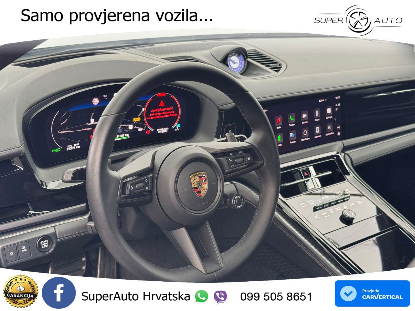 Porsche Panamera 4S 2.9 V6 (544 KS) E-Hybrid PDK ZRAČNI+ACC+GR SJED+KAM+PANO