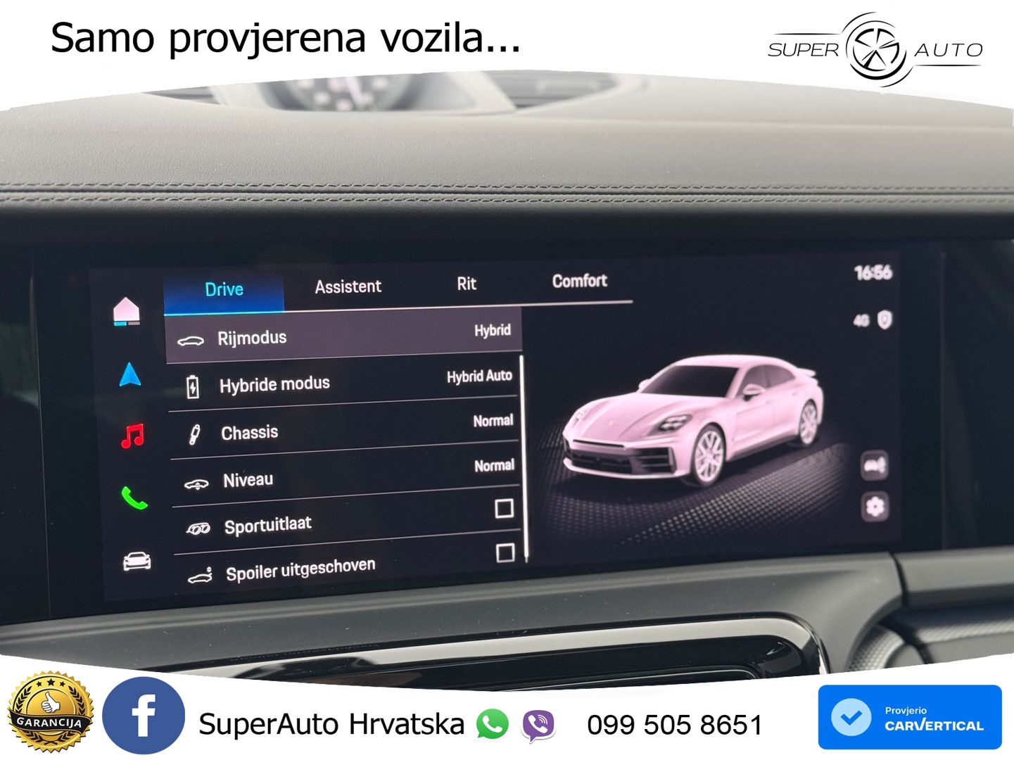 Porsche Panamera 4S 2.9 V6 (544 KS) E-Hybrid PDK ZRAČNI+ACC+GR SJED+KAM+PANO