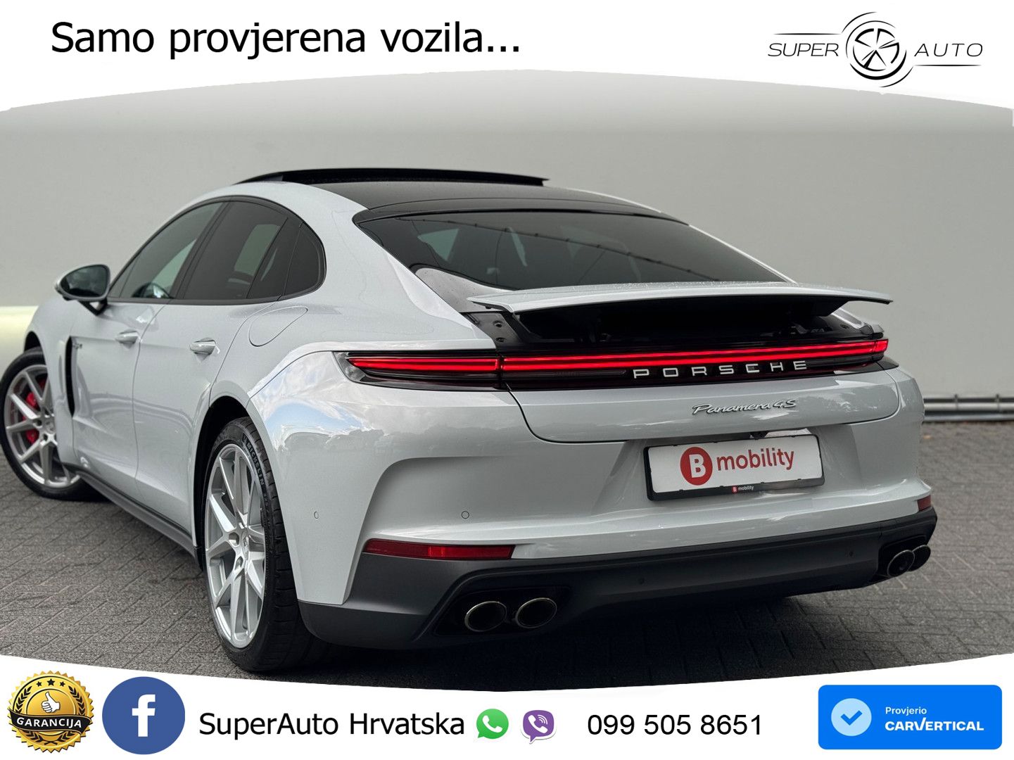 Porsche Panamera 4S 2.9 V6 (544 KS) E-Hybrid PDK ZRAČNI+ACC+GR SJED+KAM+PANO